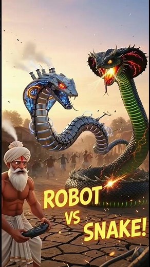Robot Snake vs Giant Demon Snake 🐍⚙️ | Epic 3D Animation | KidsToonKhazana #sorts #cartoon