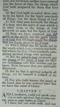 1 Corinthians 2:12-16 We have received not the spirit of the world, but the spirit which is of God