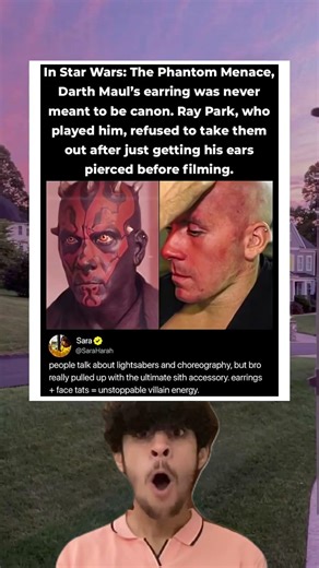 In Star Wars: The Phantom Menace, Darth Maul's earring was never meant to be canon.