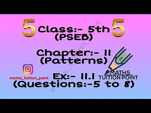 Class:-5th(pseb) ex:-11.1(Question:-5 to 8)