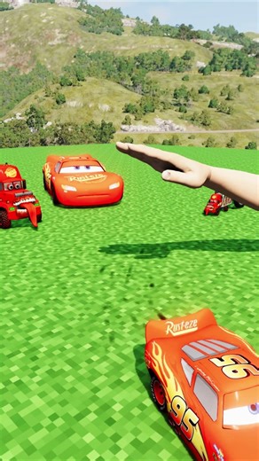 Giant Hand VS Big&Small Cars #shorts