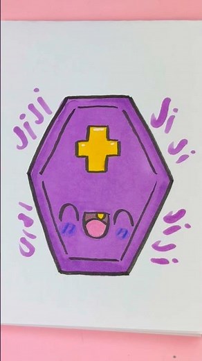 Kawaii Coffin in 30s ⚰️✨ | Quick Halloween Drawing