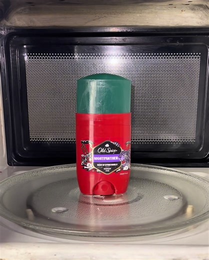 Microwave Experiment with Old Spice Deodorant