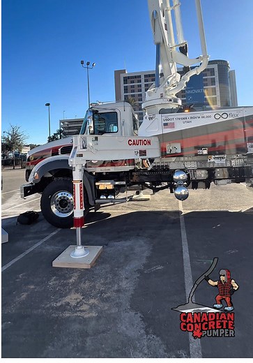 Putzmeister 38-5 “Full-Flex setup at World of Concrete 2026 #canadianconcretepumper #concretepumping #putzmeister #worldofconcrete