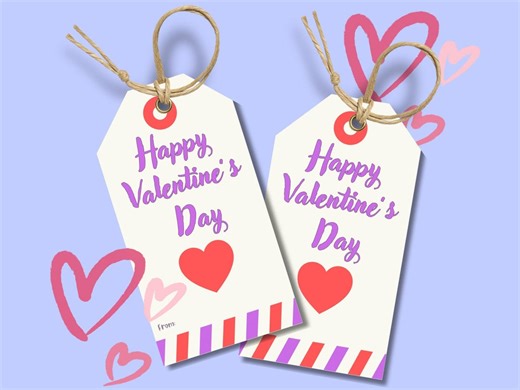 Printable Valentine's Day Gift Tags: DIY Love Labels (instant Download) - Etsy