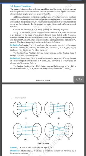 1.3 Types of Functions The notion of a function along with some... | Filo