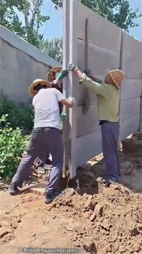 Cement fence installation process