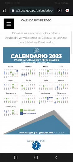 Calendario de pago jubilados y pensionados CSS: https://w3.css.gob.pa/calendarios-de-pago/ #intercomputer