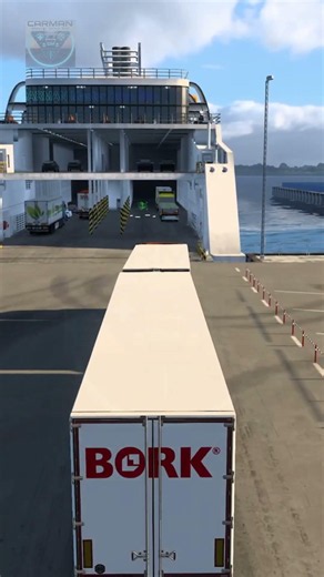 Can a Double Trailer Fit on This Ferry? ETS2. #ets2 #shorts