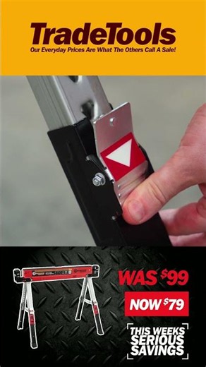 Weekly Serious Saving – Renegade Industrial Adjustable Folding Quick Release Saw Horse - RIAQRSH