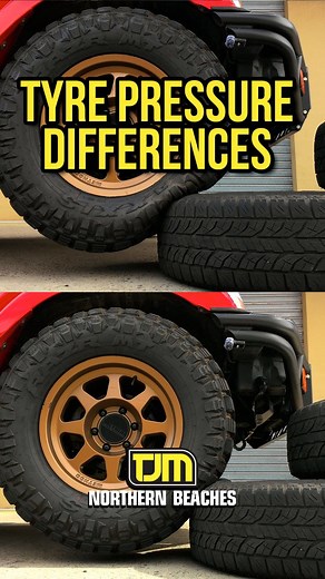 Your tire pressures can make such a huge difference in all applications- Here's what you need to know: 🏙️ 38 PSI - Street/Road: Maximum fuel efficiency, tire longevity, and handling on sealed roads. Perfect for your daily commute and Highway trips. 🌄 30 PSI - Unsealed Roads: Better traction on gravel and dirt roads. More contact patch = more grip. Smoother ride over corrugations too. 🏖️ 20 PSI - Beach/Sand: Lower pressure increases your tire's footprint, letting you float over soft sand inste