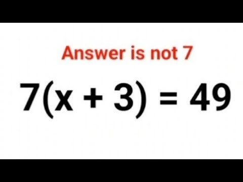 7(x + 3) = 49 The answer is not 7. Many got it wrong! Ukraine Math Test #math #percentages #ukraine