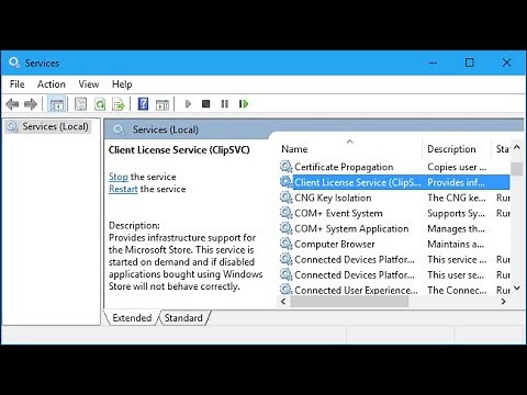 como reabilitar o clipsvc pra baixar aplicativos da microsoft video para inscrito