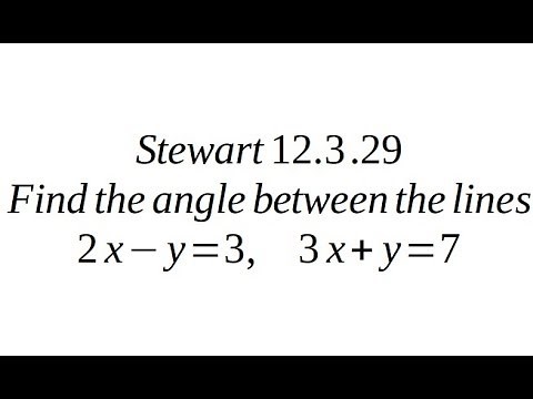 How to find the acute angle between the lines. Stewart, Multivariable Calculus, 12.3.29