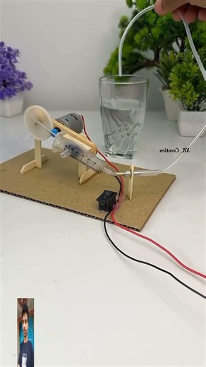 Mini air pump DIY #dcmotor #robot #experiment #tech
