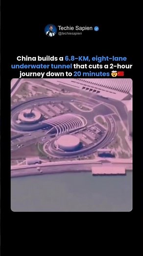 China Opens a 28-KM Mega Link With a 6.8-KM Underwater Tunnel 🤯🌊