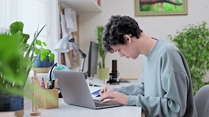 Young Male College Student Sitting Desk Stock Footage Video (100% Royalty-free) 1102431389 | Shutterstock