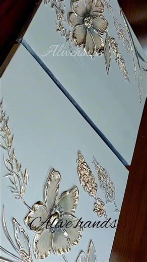 Luxury Textured Floral Art with Gold Leaf | Stunning 3D Leaves & Elegant Sculpting Technique