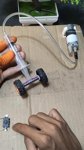 DIY Project: Pneumatic Suspension Mechanism #dcmotorproject #tech #shorts