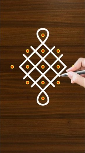 5 Dots kolam designs #kolam #kolamdesigns #rangoli #muggulu #shorts #ytshorts #trendingshorts #yt