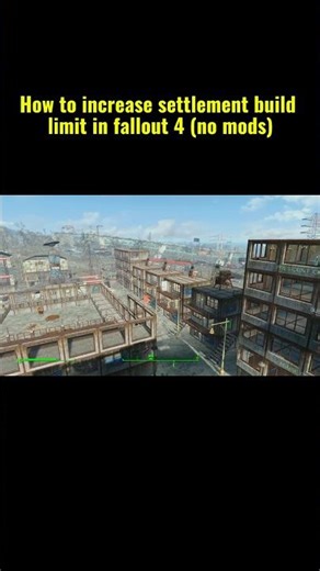 How to increase settlement build limit in fallout 4(no mods). #fallout #fallout4 #fallout4gameplay