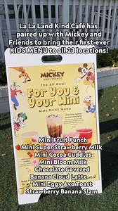 ☕🐭✨ Something magical is brewing — La La Land Kind Café has teamed up with Mickey & Friends for a brand-new collab that’s all about joy, kindness, and a little Disney magic! Starting August 19, all 23 café locations will debut their first-ever Kids’ Menu, featuring adorable mini drinks (like Cocoa Cuddles Super Strawberry Milk) and tiny toasts (Eggy Avo Strawberry Banana Slam). And mark your calendars — on Friday, August 22, the first 300 guests at each location will score a limited-edition Mic