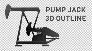 Oil Pump Jack - 3D Outline