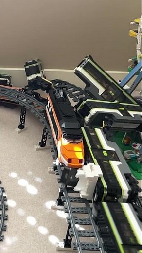 Lego Train Crash in Slow Motion #legotrain #traincrash #legoshorts