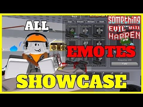All Emotes In SEWH | Something Evil Will Happen