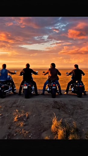 Harley Riders Climbing the Savannah Hills — The Beauty of the Open World
