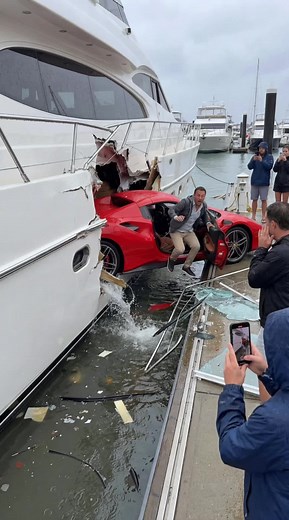 Car Mishap: Yacht Accident Captured in Hilarious Fail