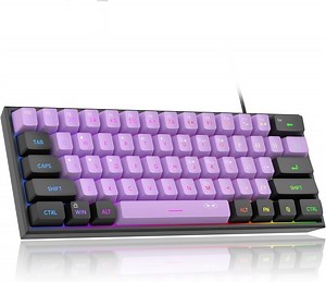 MageGee Mini Gaming Keyboard, 60% Percent Keyboard, 61 Keys Mechanical Feel, Compact RGB Backlit