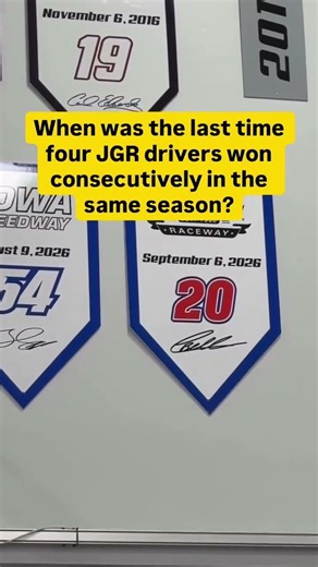 Putting your JGR NASCAR trivia to the test 🧐 Comment if you got it right ⬇️