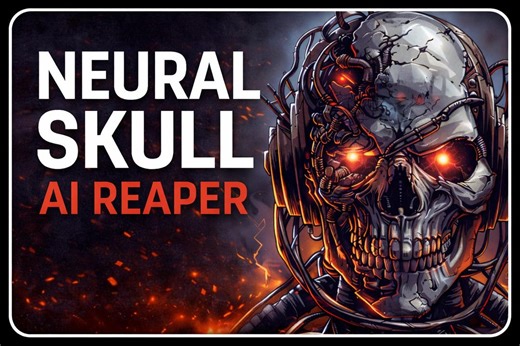 Neural Tech Skull Sticker, Wired Reaper Art Decal, Dark Sci-fi Laptop Helmet Car Sticker - Etsy