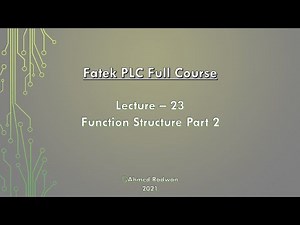 Fatek PLC Course 23 Function Structure Part 2