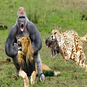 269K views · 6.1K reactions | Unbelievable! Leopard Climb Tree To Save Baby Gorilla, Lions vs Gorilla – Animals Save Other Animals Wild Animals | Every Animal | Facebook