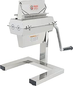 Hakka Commercial Meat Tenderizer, Manual Meat Tenderizer Machine Stainess Steel 7 inch/175mm Width 37-blade Meat Flatten Tool for Beef Pork Chicken Steak