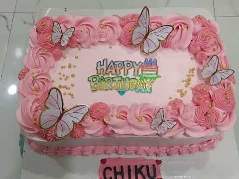 Making vennila cake # simple cake decoration 