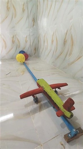 Wooden Airplane Running on the Road | Handmade Wooden Toy in Action