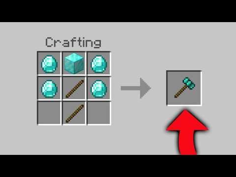 How To Craft Hammers In Minecraft Bedrock Edition! (Hammer Add On)