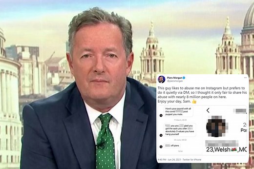 Piers Morgan exposes cruel troll who told him ‘I hope you die’ in death threats