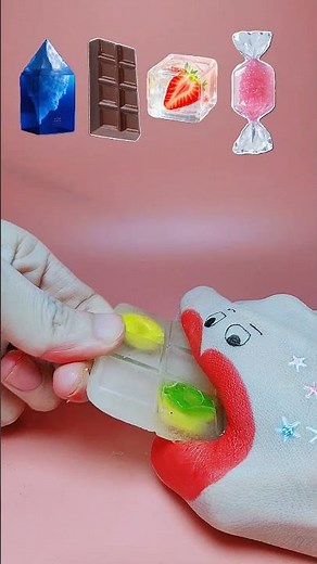 ASMR Convenient to eat two-dimensional snacks, children's food 🍦🍧🍰🍬 #snacks #candy #sweet #fun