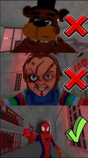 Roblox - RUN FROM FREDDY VS CHUCKY VS SPIDERMAN JUMPSCARE | Who Will Survive? #roblox #shorts