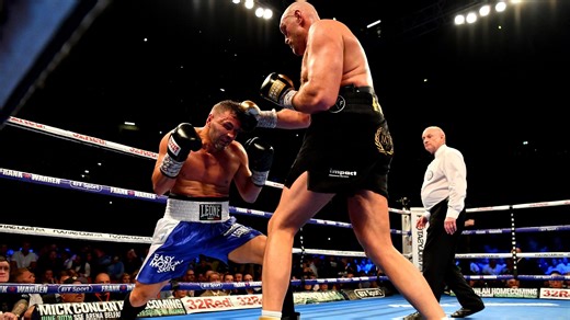 Tyson Fury comeback fight ended in brutal fashion as rival forced to quit on stool