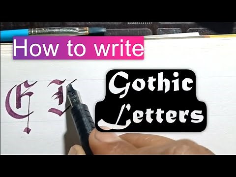 How to write Gothic Alphabets A-Z | Blackletter fonts | Calligraphy for Beginners