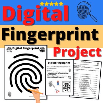 Digital Fingerprint Activity Project Digital Citizenship Footprint Resource