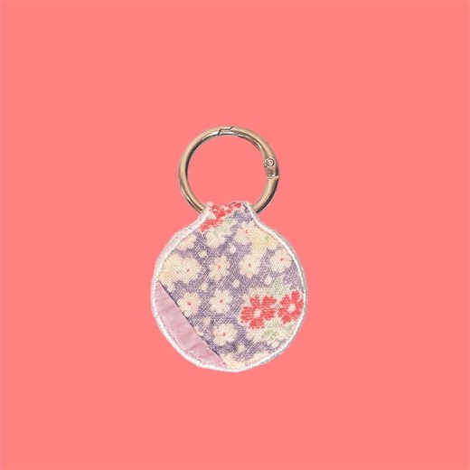 Vintage Floral Quilt Spring Handmade Circle Embroidered Unique One of a Kind Keychain - Etsy