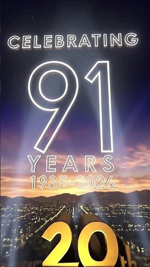 20th Century Fox celebrating 91 years logo 1935 - 2026