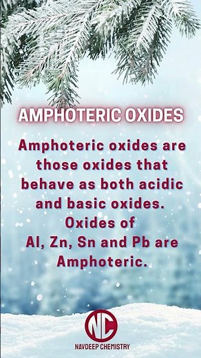 AMPHOTERIC OXIDES