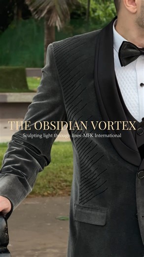 Luxury Velvet Tailoring: The Obsidian Vortex by MFKHAN International